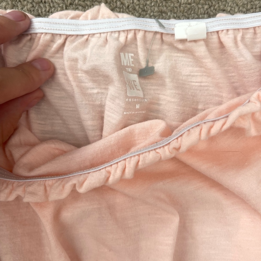 Pacsun pink off shoulder cropped blouse - Picture 2 of 3